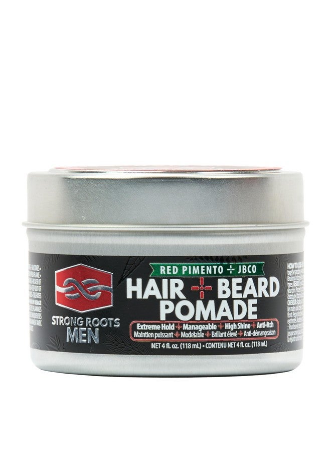 Tropic Isle Living Strong Roots Men Beard + Hair Pomade - Extreme Hold & High Shine For Styling And Grooming, Flake Free, Itch Relief, Natural Jamaican Black Castor Oil Infused With Red Pimento - Image 1