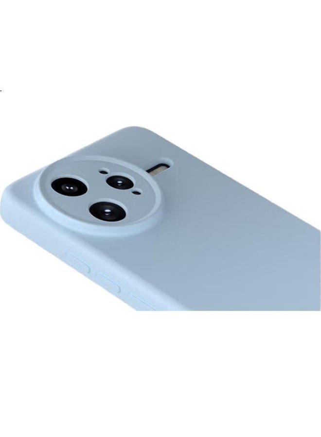 Shangsu, Suitable For Redmi K80Pro Phone Case, K80Pro Protective Cover, Premium Liquid Silicone Soft Shell, Full Lens Protection, Shockproof, Anti-Fingerprint, For Women And Men, Solid Color Outer Shell, Cloud Blue Color - Image 1