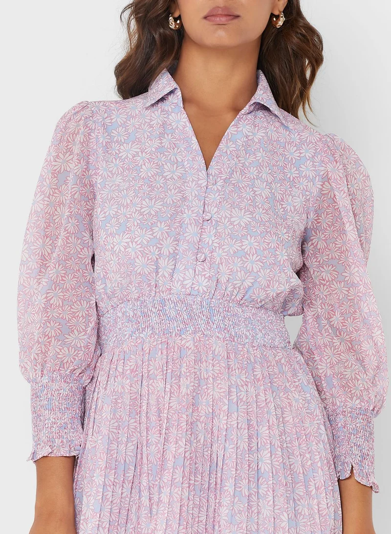 FabAlley Floral Chiffon Dress
