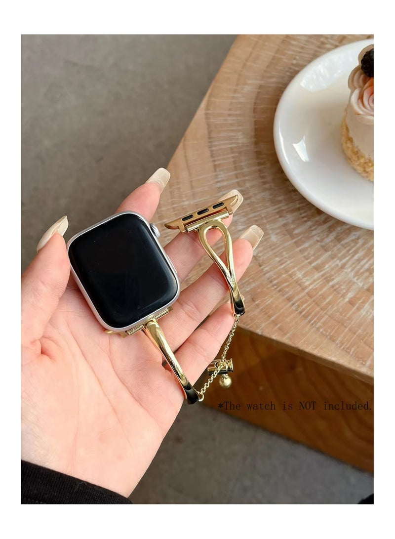 Metal Smart Watch Replacement Strap for Apple Watch 42/44/45/49mm - Gold - Image 2