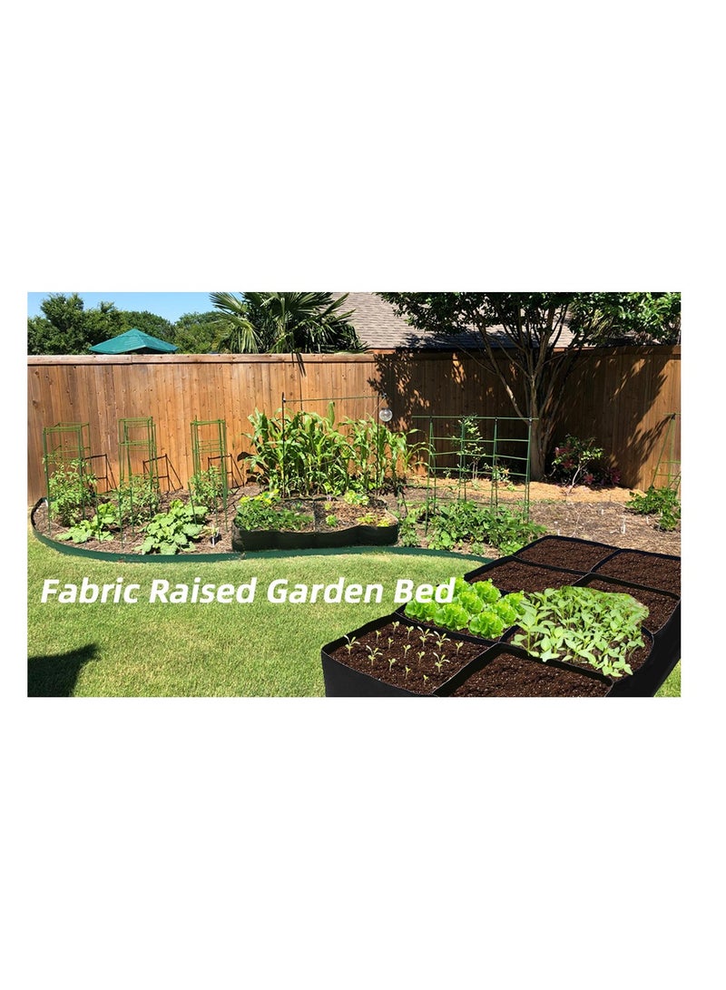 SYOSI 3 Pack Plant Grow Bags Fabric Raised Garden Beds Outdoor Breathable Vegetables Planter Bed for Growing Potatoes Flowers Square Container 24x24x12In - Image 3