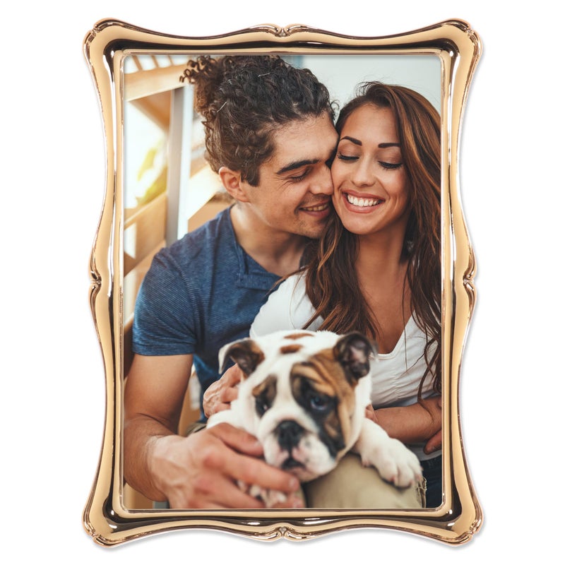 Lawrence Frames Metal Frame, Romance, Gold, 5x7