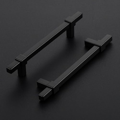 Ravinte Decor 25 Pack Black Cabinet Handles 5 Hole Center Cabinet Pulls Matte Black Drawer Pulls Cabinet Hardware Kitchen Handles for Cabinets - Image 3