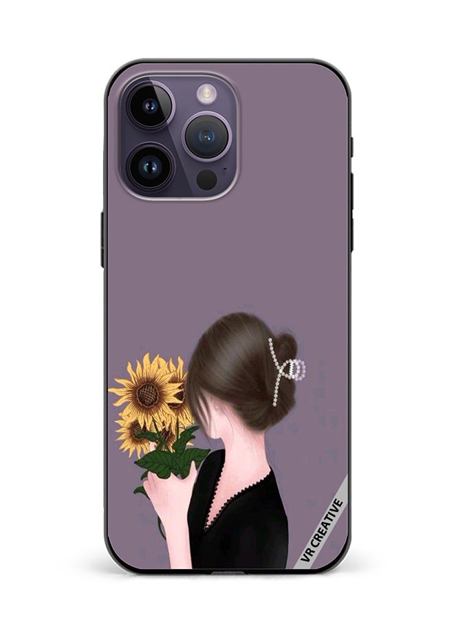 VR CREATIVE Protective Case Cover For Apple iPhone 16 Pro Sunflower Design Multicolour - Image 1