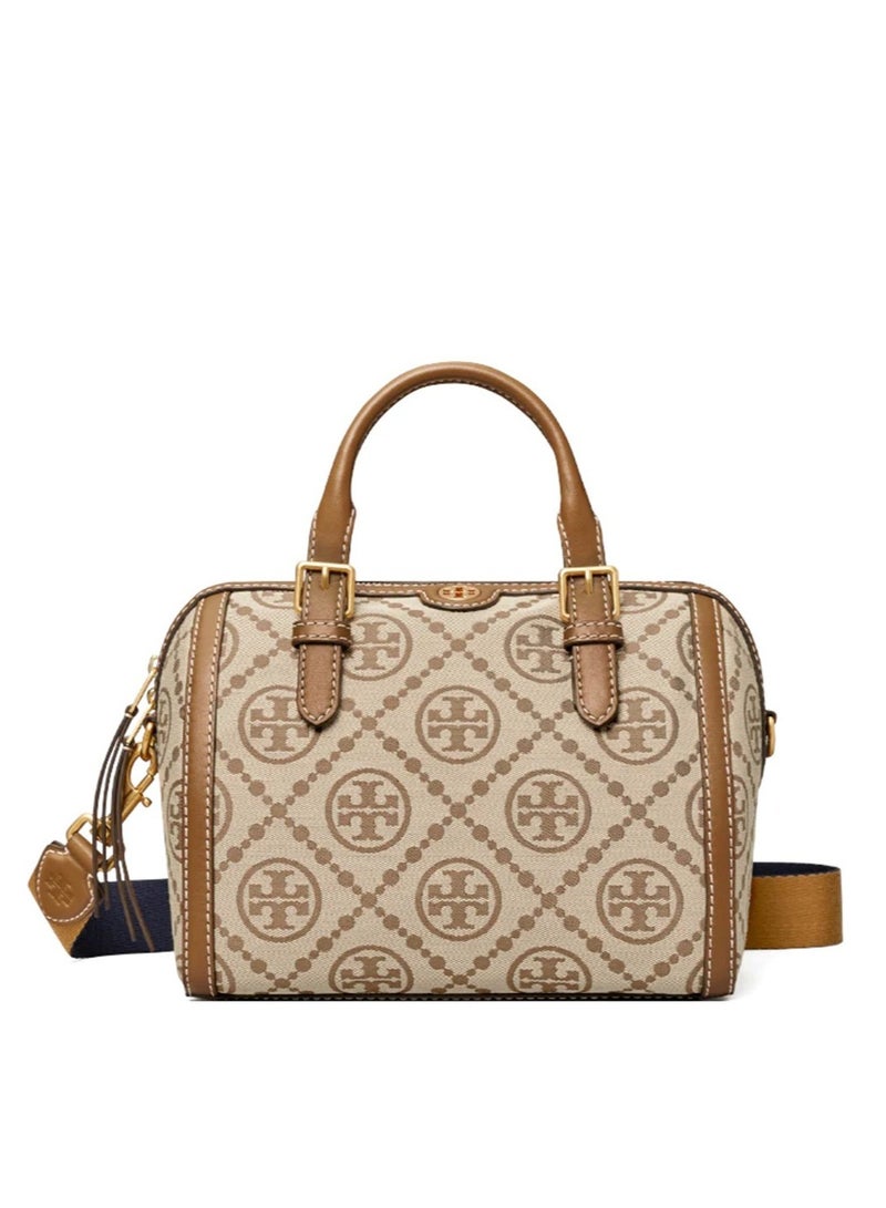 Burch TORY BURCH  T Monogram Jacquard Barrel Bag Big - Image 1
