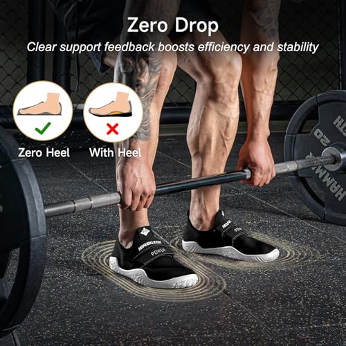 M MANUEKLEAR MANUEKLEAR Deadlift Shoe - Weight Lifting Shoes for Men Women - Weightlifting Squat Shoes Fitness Cross-Trainer Barefoot Gym Training Sneakers - Image 3