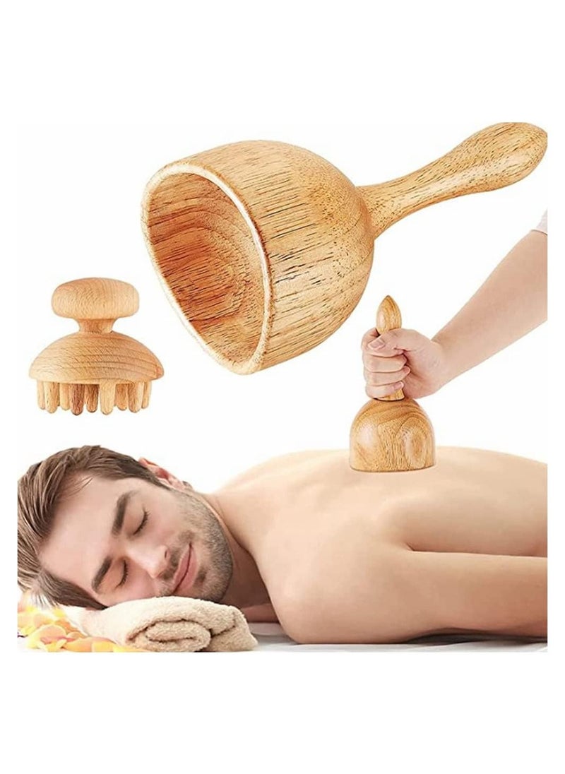 Cool Baby Style Beech Therapeutic Massage Tools Lymphatic Drainage Massager Anti-Cellulite Kit for Muscle Pain Relief and Body Sculpting  - Image 3