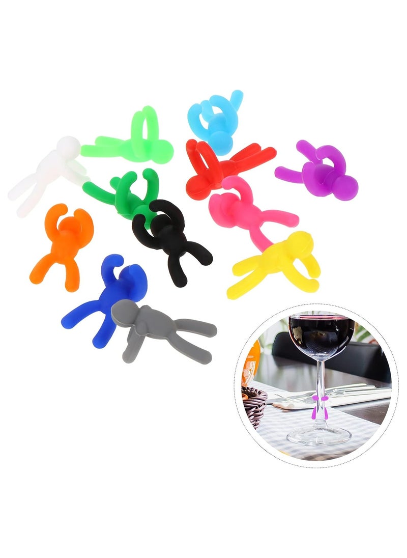 Oasisgalore 24 pcs Drink Markers, Wine Glass Tags Drink Charms Cocktail Picks, Silicone Tag Marker for Glass Cup Beer Bottle  - Image 2