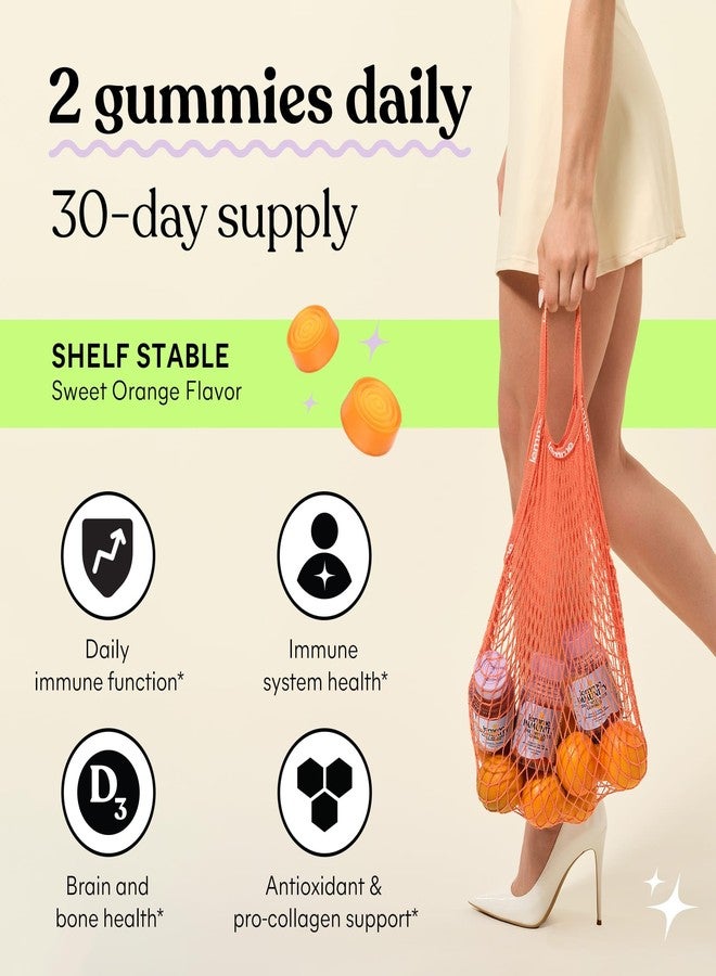 Lemme Immunity Postbiotic Gummies with Vitamin C, Vitamin D (2000 IU), Zinc, 10 Billion Postbiotic Cells, Astragalus for Immune Support - Vegetarian, Gluten Free, Sweet Orange (60 Count) - Image 4