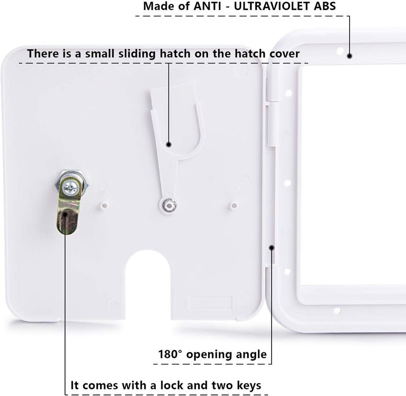 LCGP RV Trailer Electric Power Cord Cable Door Compartment Lock with 2 Keys W 7.99 inch, H 8.39 inch - Image 5