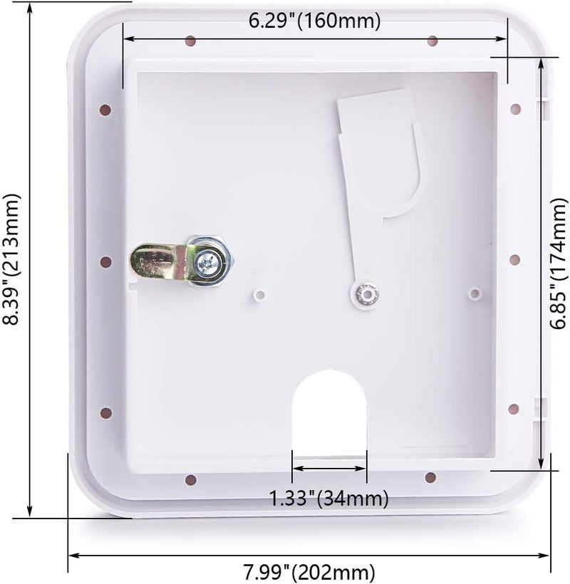 LCGP RV Trailer Electric Power Cord Cable Door Compartment Lock with 2 Keys W 7.99 inch, H 8.39 inch - Image 4