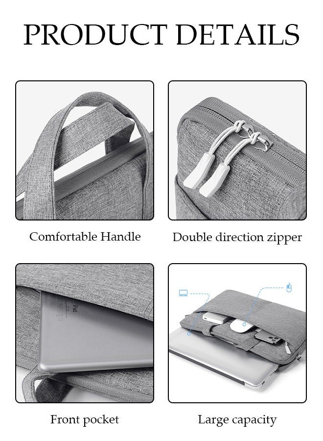 15.6 Inch Laptop Bag with Multi Compartment Lightweight Laptop Hand Bag Crossbody Bag Travel Business Briefcase Water-Resistant Dust-proof Shoulder Messenger Bag for Men and Women Work Office - Image 3