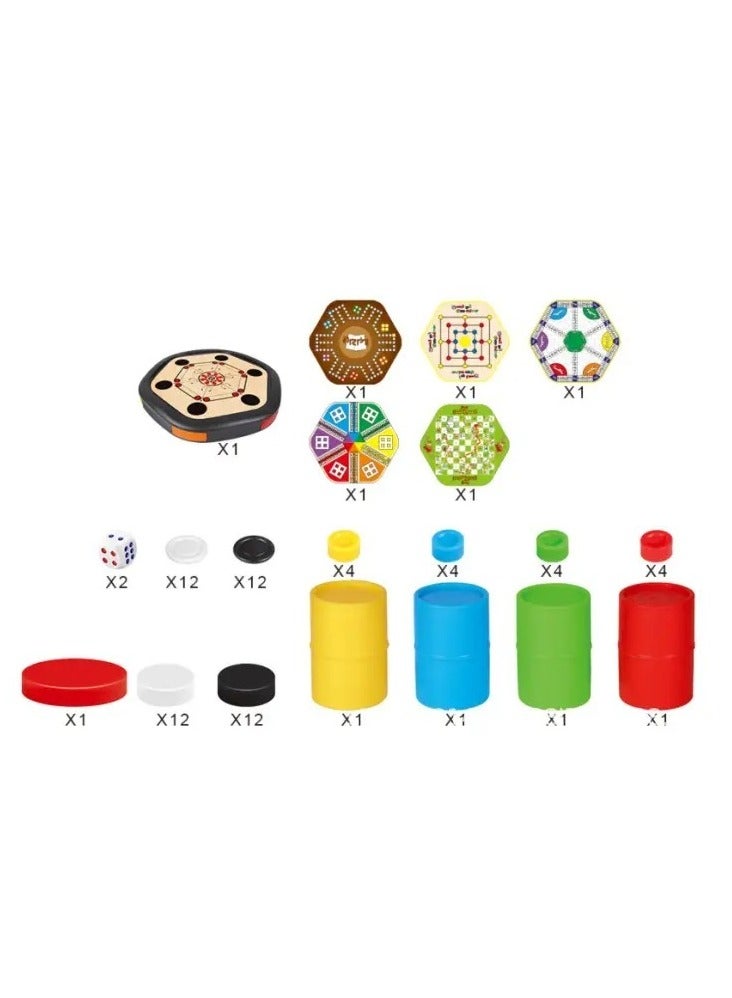 رونج إف إيه مجموعة لعبة الشطرنج العربية 6 في 1، لعبة الشطرنج التفاعلية متعددة الوظائف لسطح المكتب - Image 4