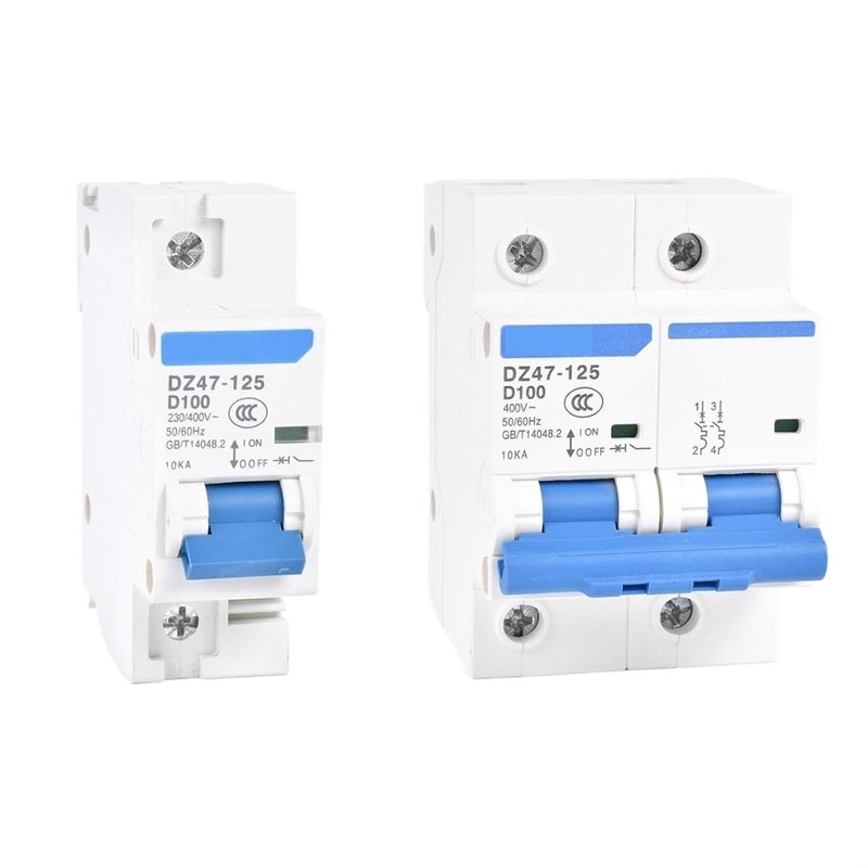 4P 80A DZ47 125 نوع C قاطع دائرة مصغر AC 230 400V تركيب على سكة دين 1 قطعة - Image 2