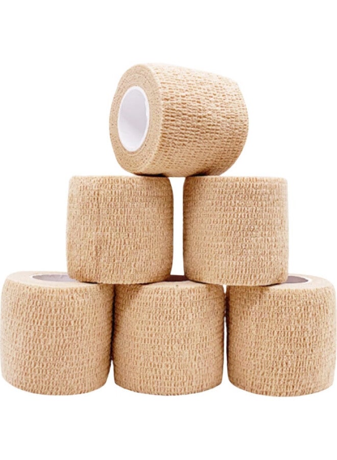chidong Elastic Self-Adhesive Bandage For Hand Protection, Boxing, Leg Binding, Hand And Foot Wrists, Sports Elastic Bandage, 6 Rolls, 7.5Cm X 4.5M - Image 1
