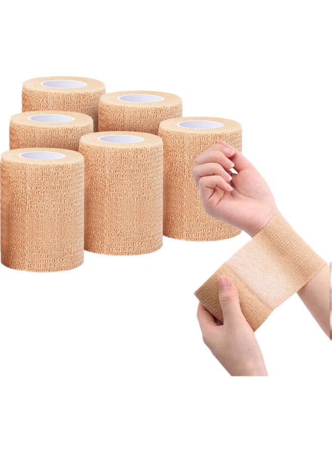 chidong Elastic Self-Adhesive Bandage For Hand Protection, Boxing, Leg Binding, Hand And Foot Wrists, Sports Elastic Bandage, 6 Rolls, 7.5Cm X 4.5M - Image 3