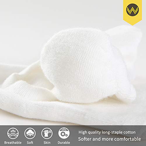 WANDER No Show Socks Mens 7 Pairs Cotton Thick Cushion Non Slip Low Cut Men Invisible Sock(Sock Size:9-11,add cushion（white*7）) - Image 5