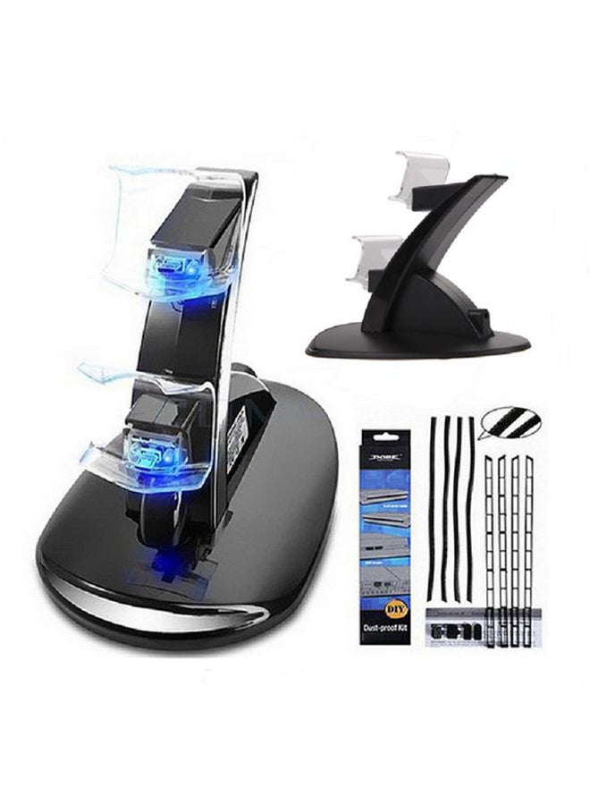 Dual Wireless Charging Controller Dock For PlayStation 4 (PS4) Black - Image 2