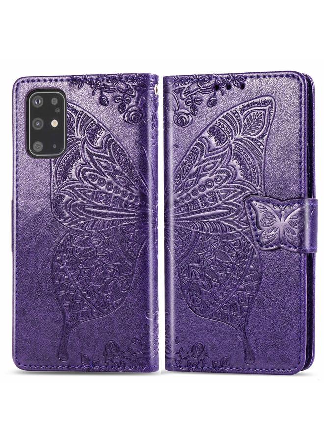 S-TOP Case For Galaxy S20+ Butterfly Love Flower Embossed Horizontal Flip Leather Case with Bracket / Card Slot / Wallet / Lanyard - Image 2