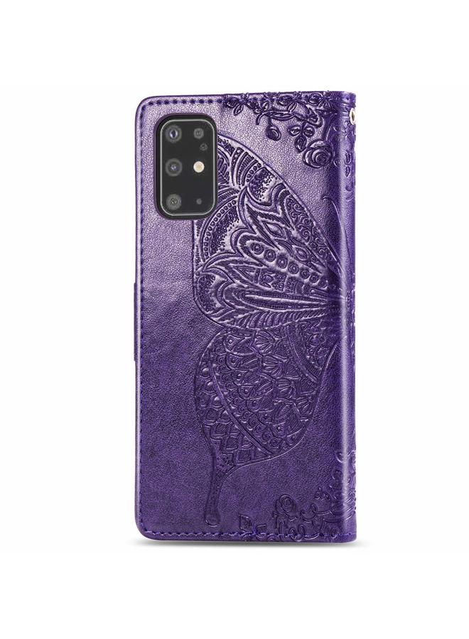 S-TOP Case For Galaxy S20+ Butterfly Love Flower Embossed Horizontal Flip Leather Case with Bracket / Card Slot / Wallet / Lanyard - Image 4