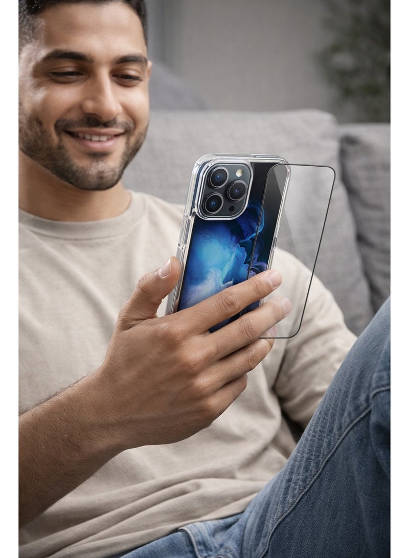 لانيكس باكدج حماية متكامل 3 في 1 لهاتف 17 برو ماكس (6.9 بوصة) - جراب شفاف مغناطيسي + شاشة حماية زجاجية + واقي عدسات الكاميرا - Image 3