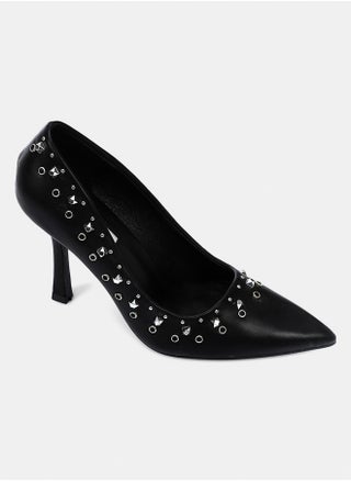 Black Leather Heeled Stilettos With Studs - pzsku/ZFE743D80D2093D7624C4Z/45/1741008198/c679b092-d386-4049-ae7f-7a594e87c546