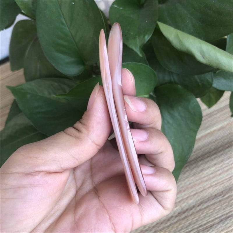 FRUTA Dohuge 3.7 inch Mother of Pearl MOP Caviar Spoon W Round Handle, 2 pack, Coffee Color - Image 5