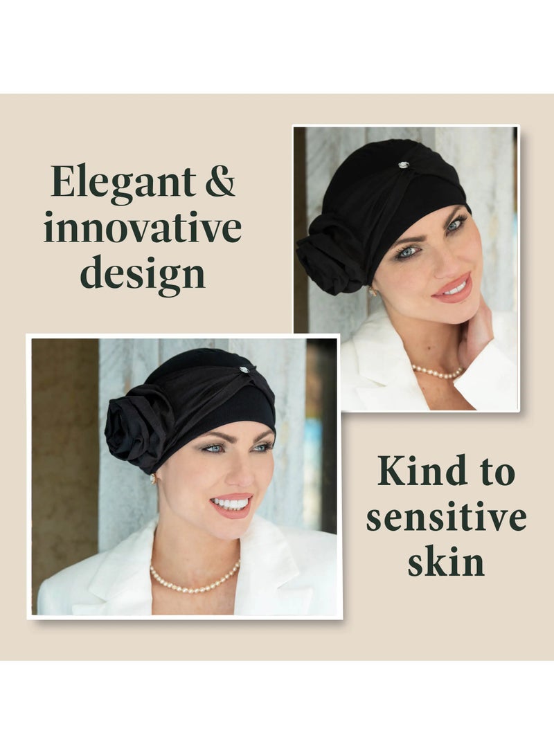 Rung Mirabella Black Jewel - Bamboo Headwear for Women - Image 2