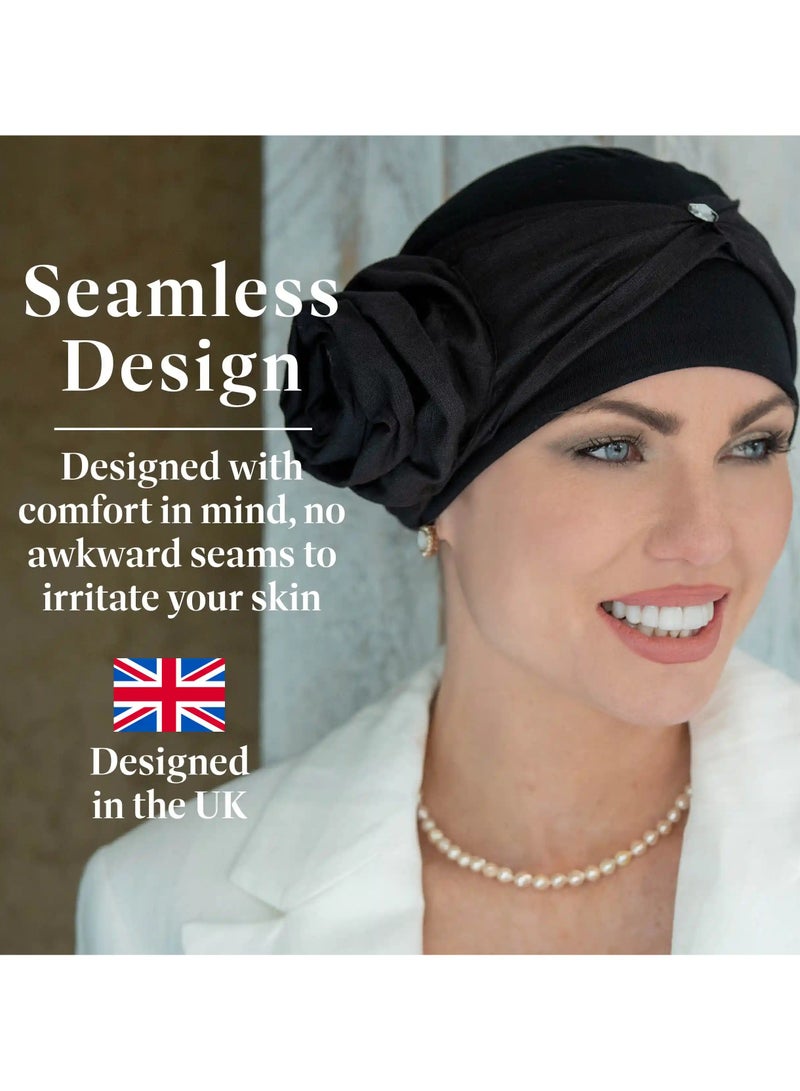 Rung Mirabella Black Jewel - Bamboo Headwear for Women - Image 4