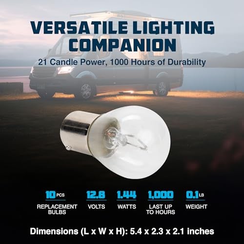 Camco 54788 Replacement 1141 Auto/RV Backup Light Bulb - Box of 10 - Image 3