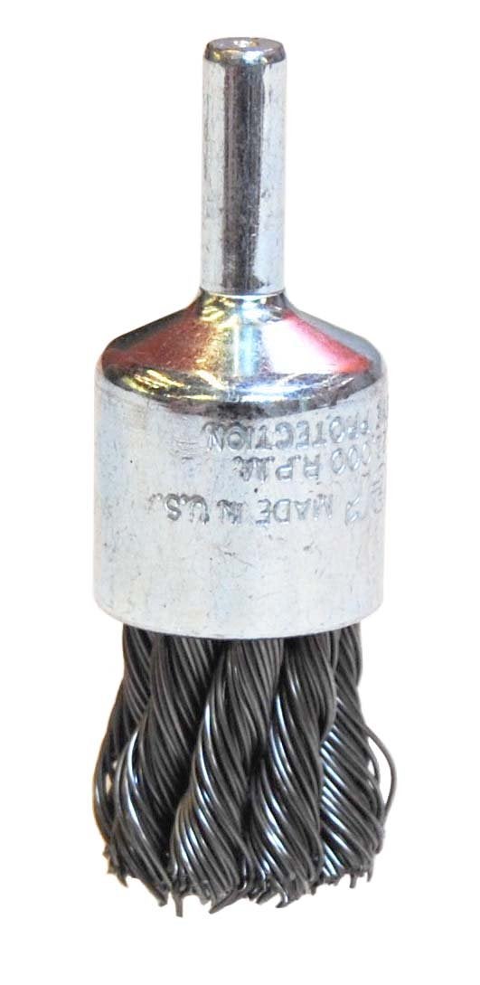 Weiler 10026 3/4" Knot Wire End Brush, .020" Steel Fill, Made in the USA - Image 1