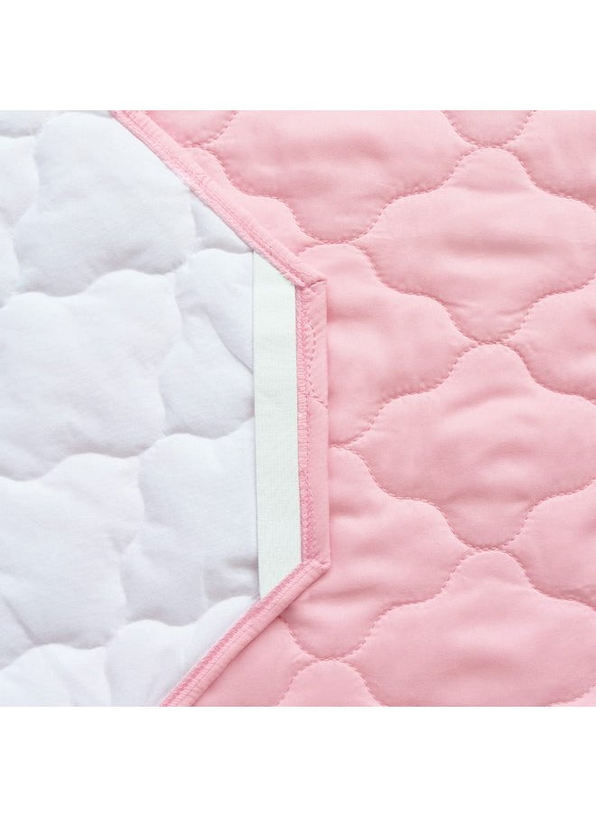 Biloban - Cot Sheet for Standard Size Daycare/Pre-School Cot Kids Nap Mat Sheet 23" x 51", Children’s Naptime Cot Sheet, Breathable Nap Mat for Boys and Girls, Pink - Image 1