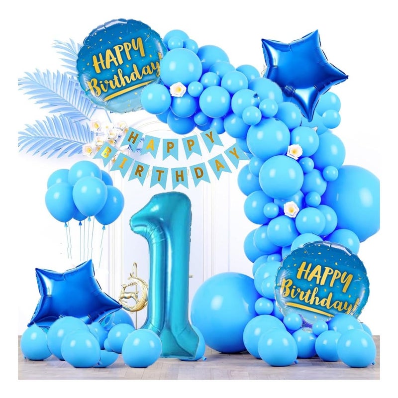 Pop The Party بوب ذا بارتي 1ست عيد ميلاد ديكور كيت للأولاد | ثيم أزرق ديكور عيد ميلاد سعيد للأولاد - Image 5