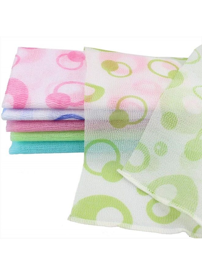 Meetory 6 Pieces Exfoliating Nylon Bath Cloth Towel, 35 inches (90cm) Beauty Skin Bath Wash Cloth Towel Massage Bath Cloth for Women and Men - Image 2