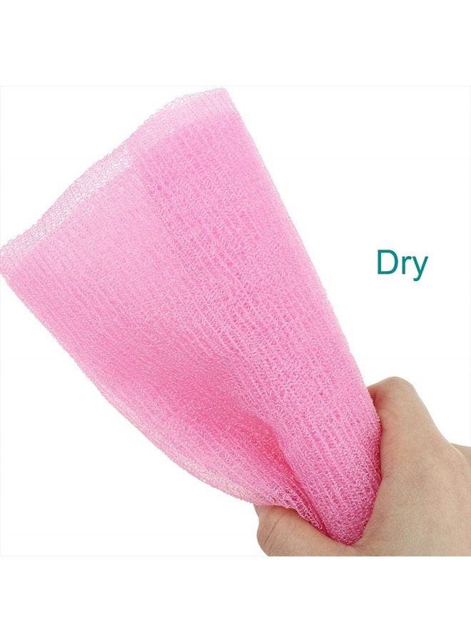 Meetory 6 Pieces Exfoliating Nylon Bath Cloth Towel, 35 inches (90cm) Beauty Skin Bath Wash Cloth Towel Massage Bath Cloth for Women and Men - Image 5