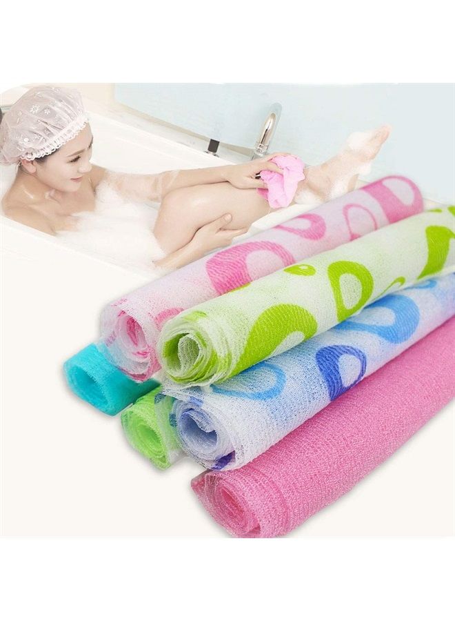 Meetory 6 Pieces Exfoliating Nylon Bath Cloth Towel, 35 inches (90cm) Beauty Skin Bath Wash Cloth Towel Massage Bath Cloth for Women and Men - Image 4