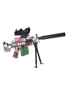 fashionhome M249 Assault Rifle Shape Electric Automatic Hydrogel Balls Blaster Water Pallet Gun Gel Balls Gun with Scope and Silencer for Outdoor Activity  - Image 3