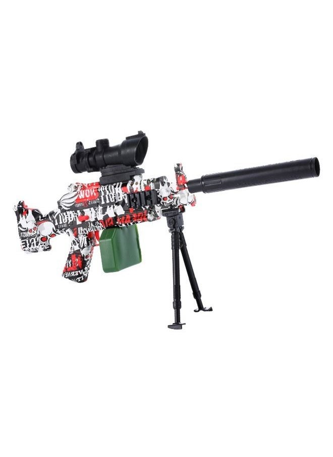 fashionhome - M249 Assault Rifle Shape Electric Automatic Hydrogel Balls Blaster Water Pallet Gun Gel Balls Gun with Scope and Silencer for Outdoor Activity - Image 1