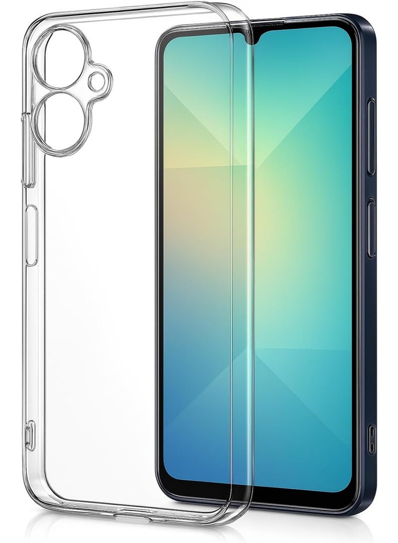 Samsung Galaxy A06 6.7 Clear Case Soft Flexible Silicone TPU Shockproof Transparent Rubber Back Cover Compatible for Galaxy A06 Clear - Image 1