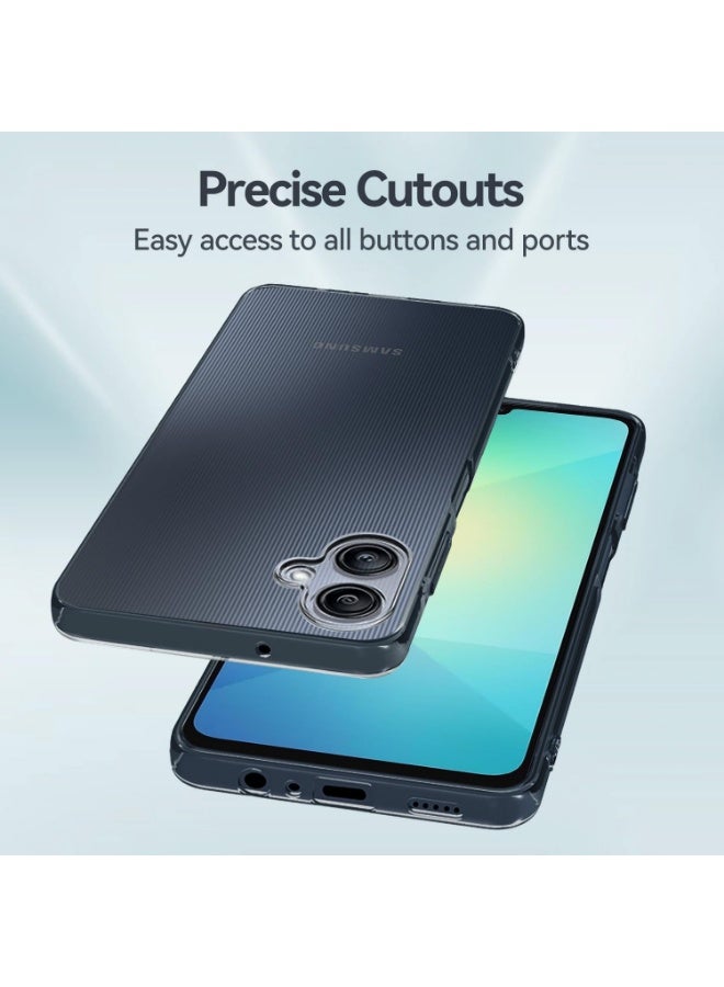 Samsung Galaxy A06 6.7 Clear Case Soft Flexible Silicone TPU Shockproof Transparent Rubber Back Cover Compatible for Galaxy A06 Clear - Image 2