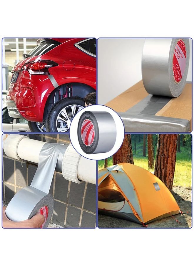 Red Cloth Tape 393.7inch x 30mm Single Sided Easy Tear Floor Carpet Splicing - Image 5