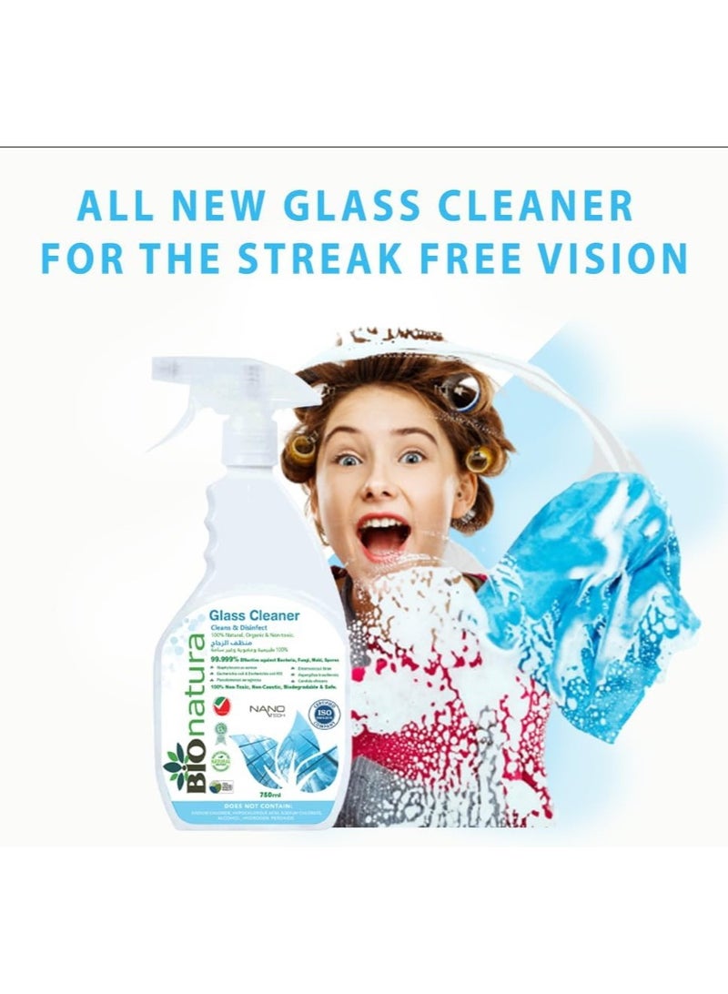 بيوناتورا منظف ​​الزجاج العضوي  قابل للتحلل البيولوجي، طبيعي وغير سام -750 مل - Image 2
