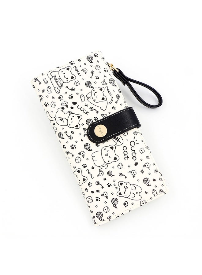 NIBEMINENT Japanese Cute Cat Long Wallet - A Fashion Essential for Girls  - Image 1