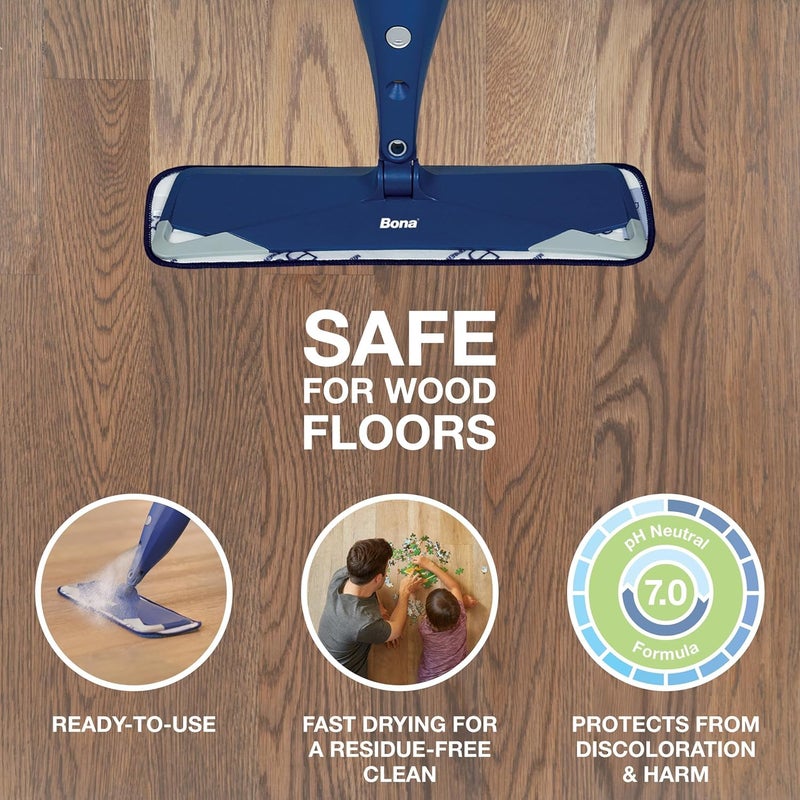 Bona Hardwood Floor Cleaner Spray Mop Cartridge - 34 fl oz - Unscented - Refillable - Residue-Free Floor Cleaning Solution for Bona Spray Mops for Wood Floors - Image 2