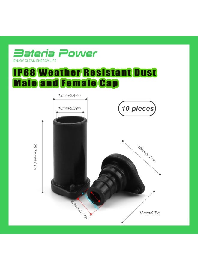 BateriaPower Bateria Power 30 Pairs Solar Connector Caps, IP68 Solar Panel Connectors Caps Weather Resistant Solar Dust Caps for Male and Female Solar Connectors - Image 4