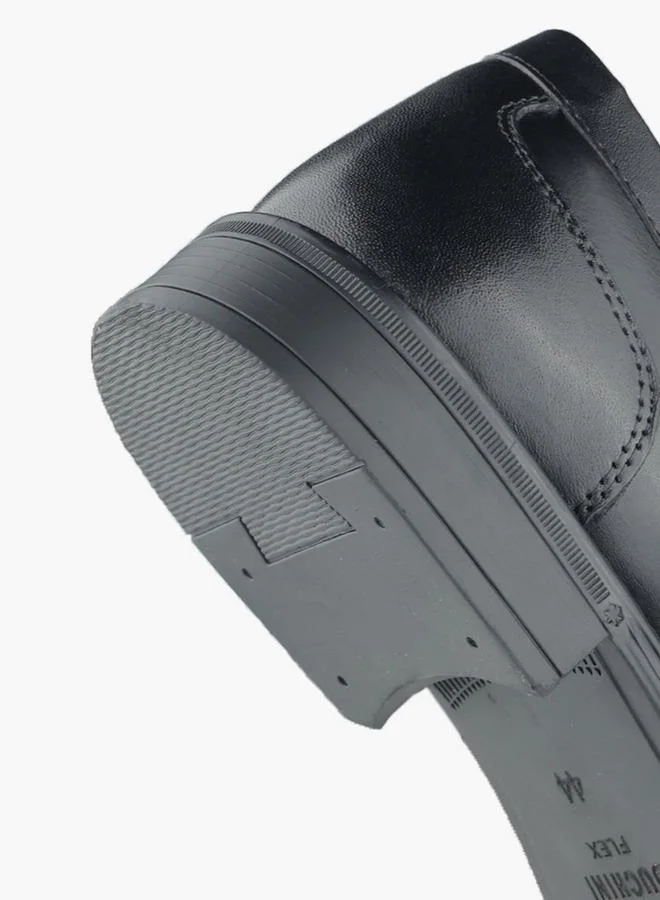 DUCHINI BLACK Men Metal Accent Slip-On Loafers for Men | Best Price UAE