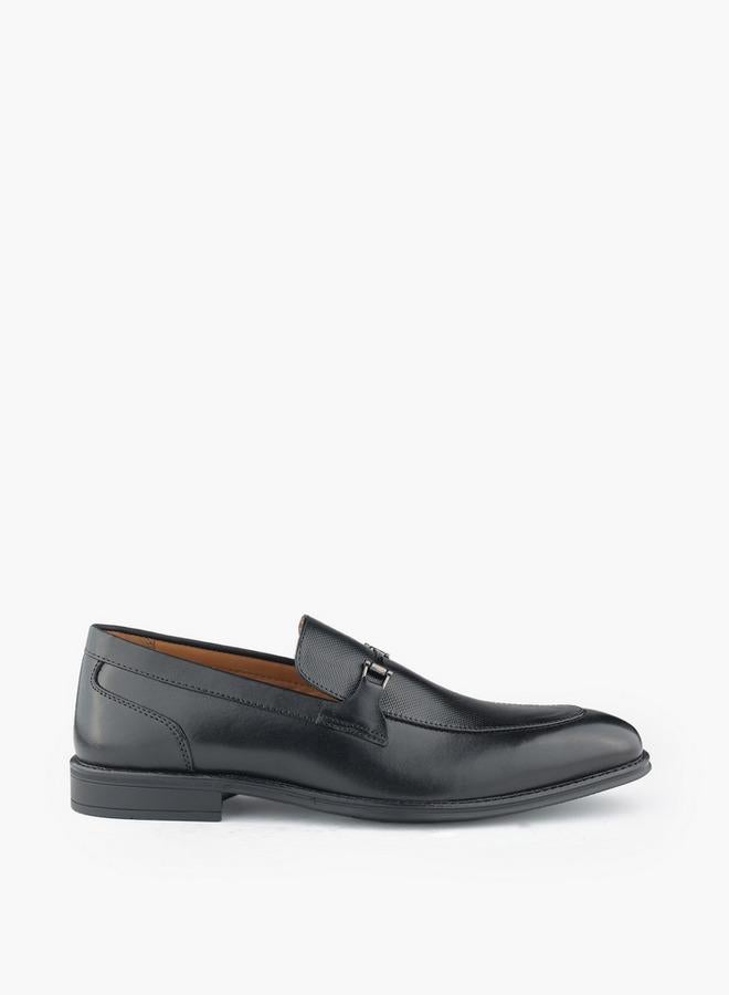 DUCHINI Men Metal Accent Slip-On Loafers - Image 3