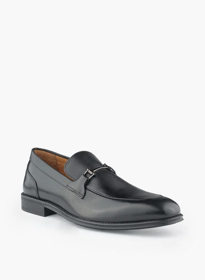DUCHINI Men Metal Accent Slip-On Loafers