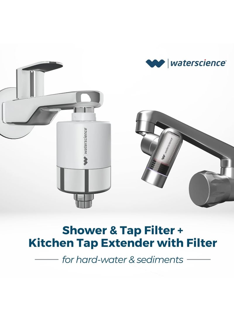 WaterScience WaterScience Shower Tap Filter for Hard Water Tap Extender for Kitchen Sink with Filter  - Image 5