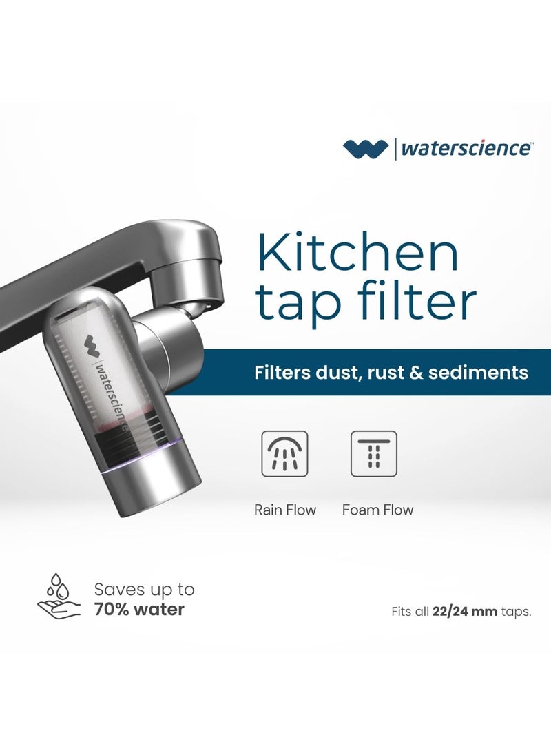 WaterScience WaterScience Shower Tap Filter for Hard Water Tap Extender for Kitchen Sink with Filter  - Image 4